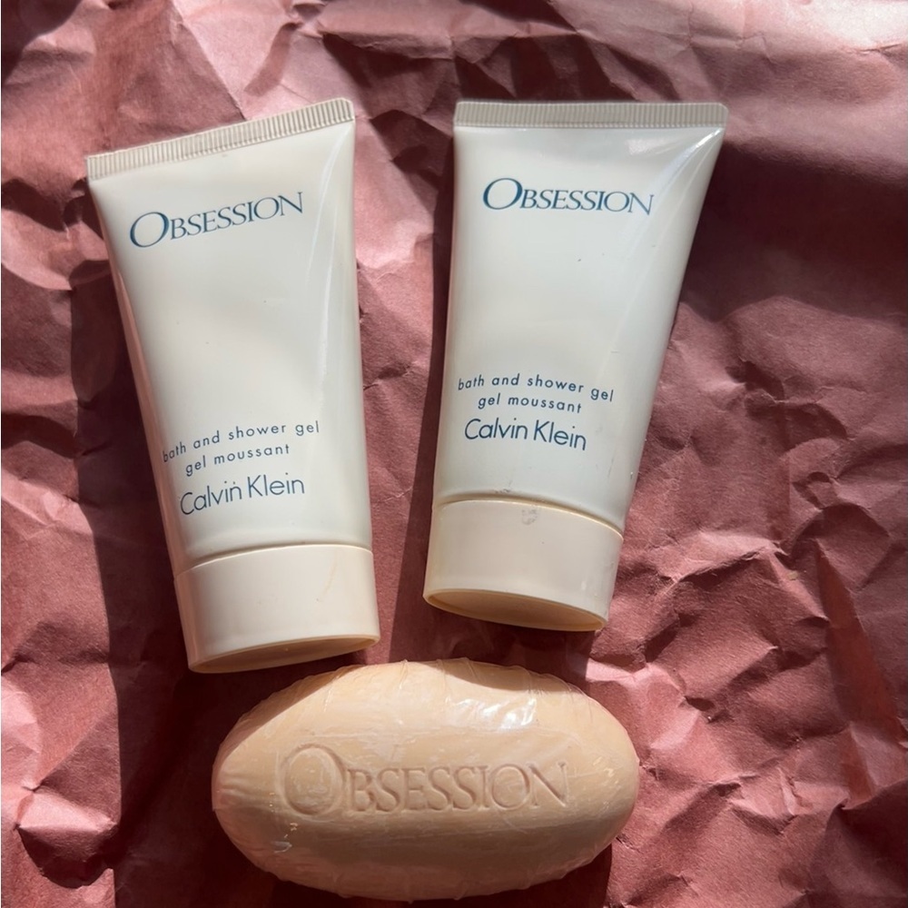 VTG Calvin Klein Obsession For Men Bath Soap Bar - 1.8 + Shower Gel